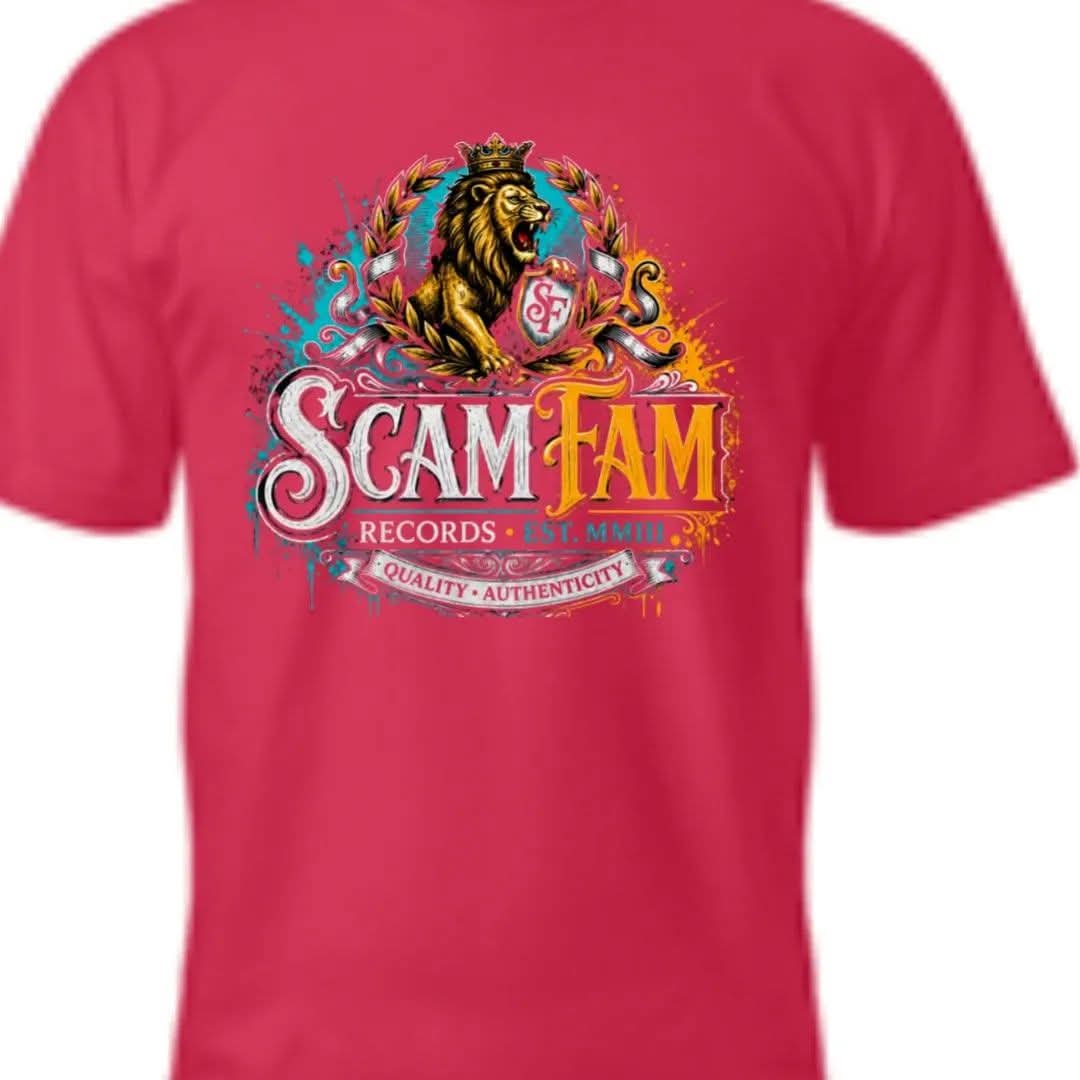 ScamFam Records Tee — Red